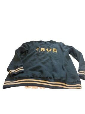 True Religion Mens Black Crewneck Sweatshirt! 2XL